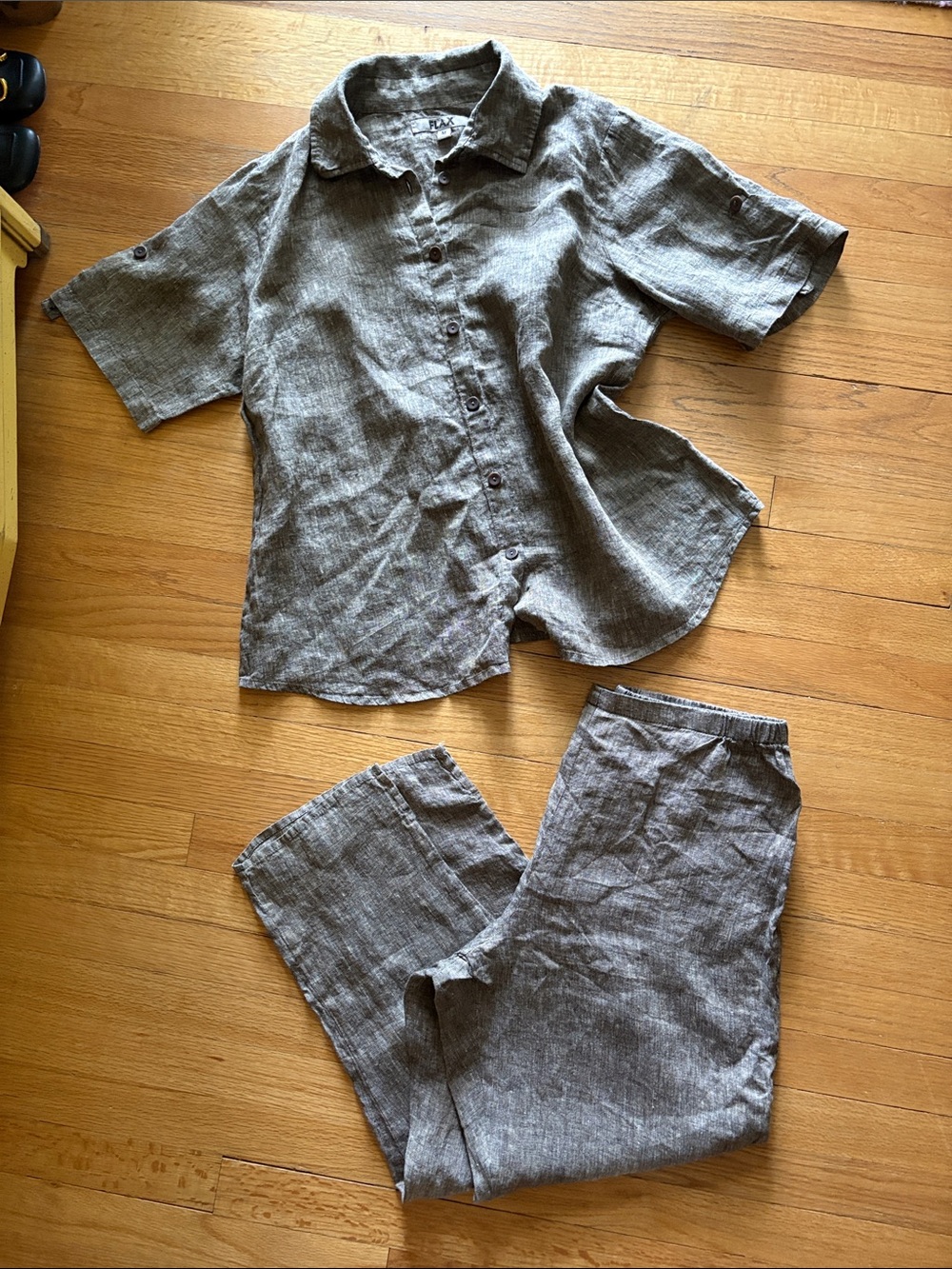 Flax linen 2 piece set